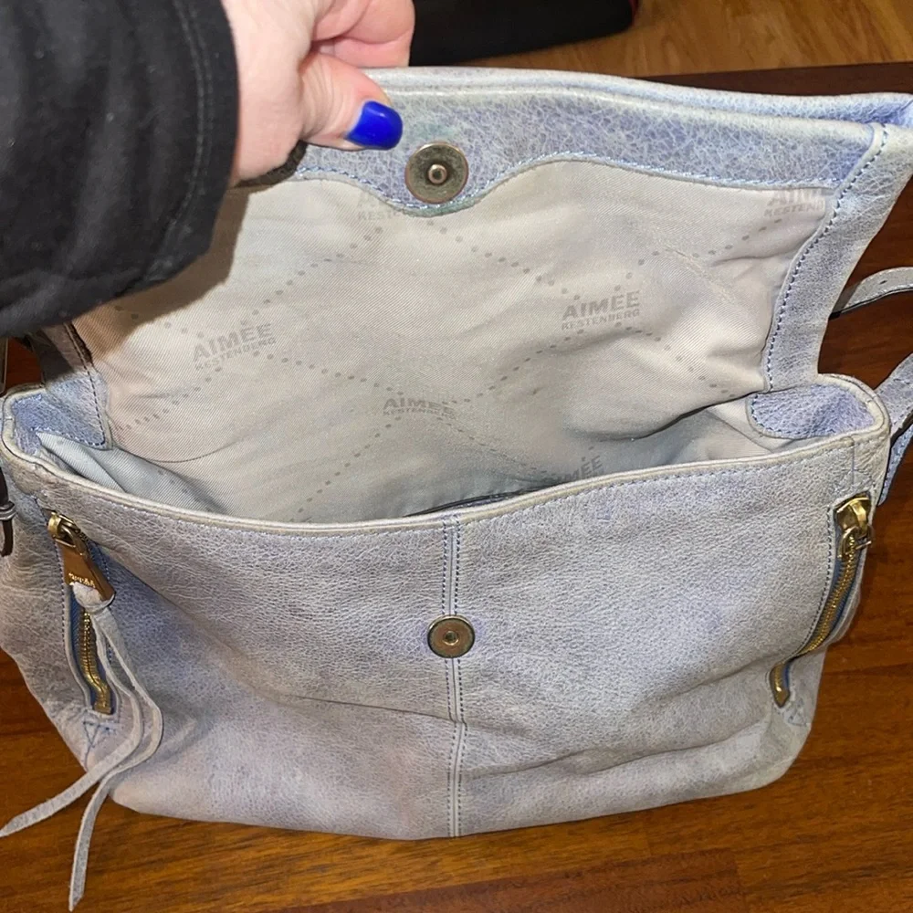 Aimee Kestenberg ladies Bali Hobo Bag in cool gray.